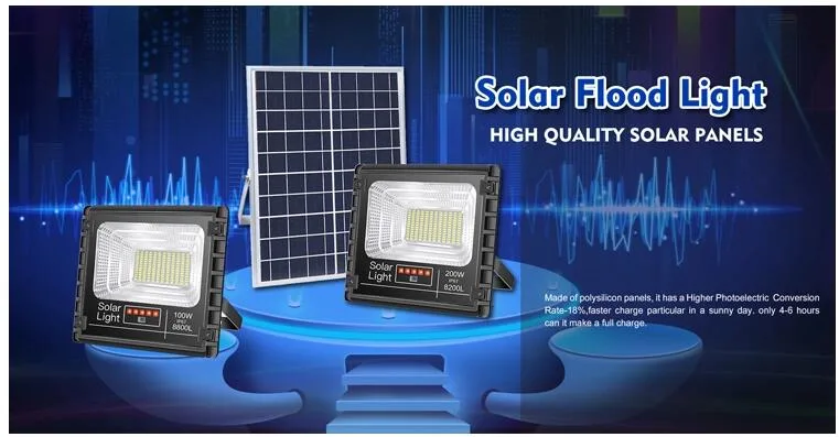 Factory 300W All in Two Separated Solar LED Solar Streetlight/Garden/Flood/Outdoor Light for Rural Lighting with 2 Years Manufacturer Warranty LED Floodlight