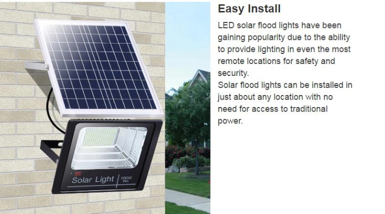 Factory 300W All in Two Separated Solar LED Solar Streetlight/Garden/Flood/Outdoor Light for Rural Lighting with 2 Years Manufacturer Warranty LED Floodlight