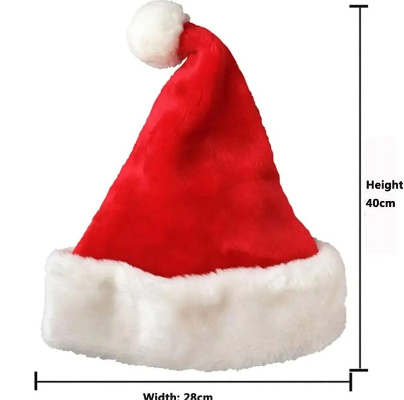 Plush Kids Adult Promotional Red and White Custom Giant Santa Hat