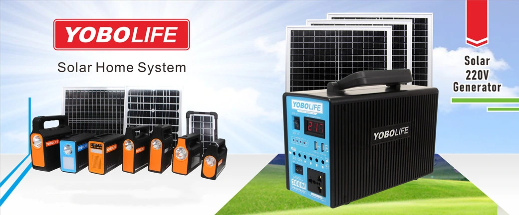 Yobolife Portable Mini Solar Power Lighting System Kits for Home with Music Speaker Solarenergie Systems 2 in 1