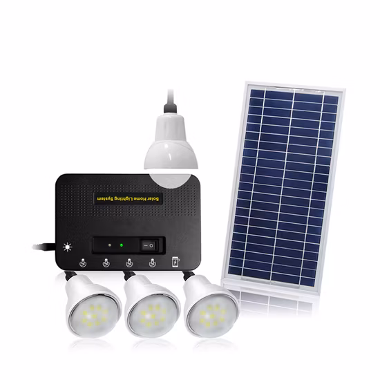 Solar Energy Power System Home LED-Beleuchtungssets mit Mini-Solarpanelsystem und USB-Aufladung für Mobiltelefone